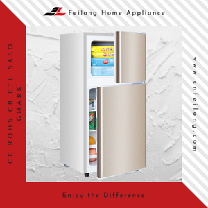 Refrigerador Frigidaire de doble puerta con rueda de nivel ajustable dorado BCD-102