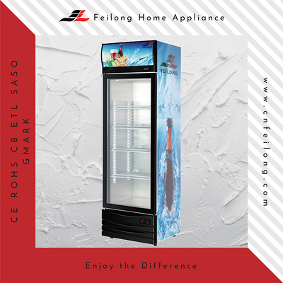 Congelador horizontal vertical con puerta de vidrio comercial LSC-288