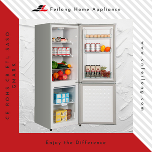 Refrigeradores compactos de doble puerta con rueda de nivel ajustable BCD-166W